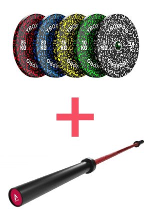 Pack Fleck 150 kg + BARRA CERAKOTE